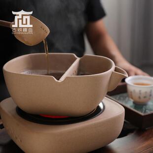 粗陶炭炉古法合璧煮茶碗煲器电陶炉煮水花茶陶瓷泡围炉煮茶带茶勺