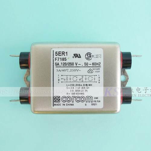 5ER1 R系列F7185 6609031-9 Corcom 5A UL CSA VDE抗干扰滤波器
