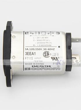 3EEA1 F7115 6609000-4 Corcom 3A 游戏机插座滤波器UL CSA VDE
