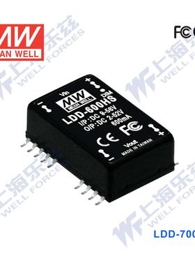 LDD-700HS 9～56Vdc输入,2～52V700mA明纬恒流调光驱动器-贴片型