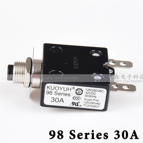 KUOYUH 98 Series 30A工控设备电源断路器过载保护器3-40Amps可选