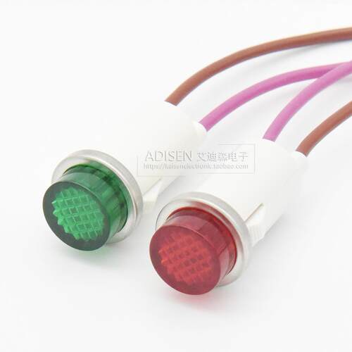 ADS-56H 安装孔12mm外销款高品质带线12V24V凸头CE控制信号指示灯