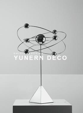 简约现代金属抽象几何摆件酒店玄关售楼处展厅样板房间软装饰品