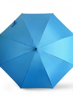 抖音厂蓝色长柄纯色简约高颜值学生雨结实加厚抗风韩剧偶像