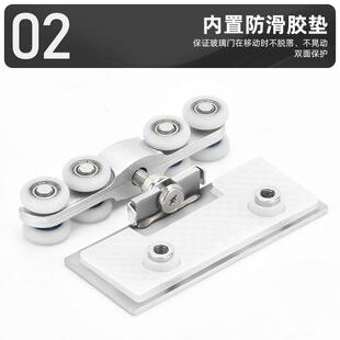 304不锈钢吊轮玻璃门吊轮滑轮平移门轮推拉门吊夹浴室拉门配件