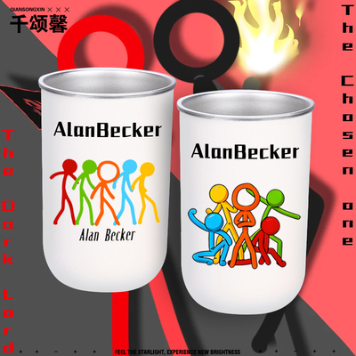 AlanBecker火柴人五色组漱口杯