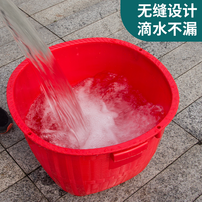 塑料箩筐大号萝兜挑水果担u粮食稻谷玉米箩篼家用喜事仿竹编收纳