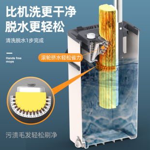 海绵拖把家用一拖净免手洗吸水胶棉拖布懒人干湿两用X平板拖地神