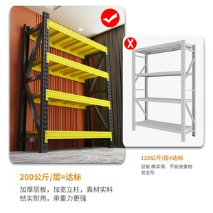 重型仓储仓库货架置物架r多层中型储物架地下室货物架铁架子杂物