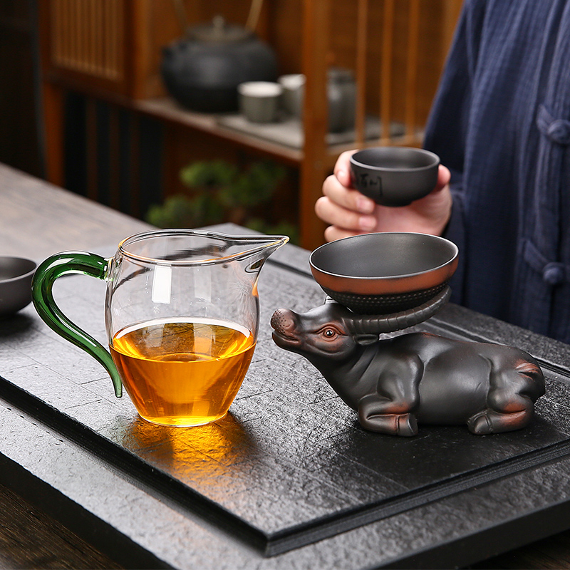 茶漏茶滤泡茶过滤k网器紫陶茶宠茶玩一体组合茶叶茶隔功夫茶具配
