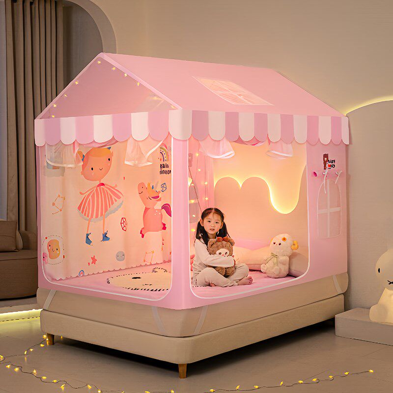 防摔蚊帐婴儿f防止掉床2024新款家用卧室高级公主风儿童女孩蒙古