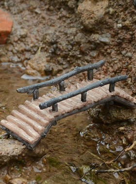 真自在创b意仿真小桥摆件树脂装饰品假山盆景微景观布景礼物万圣