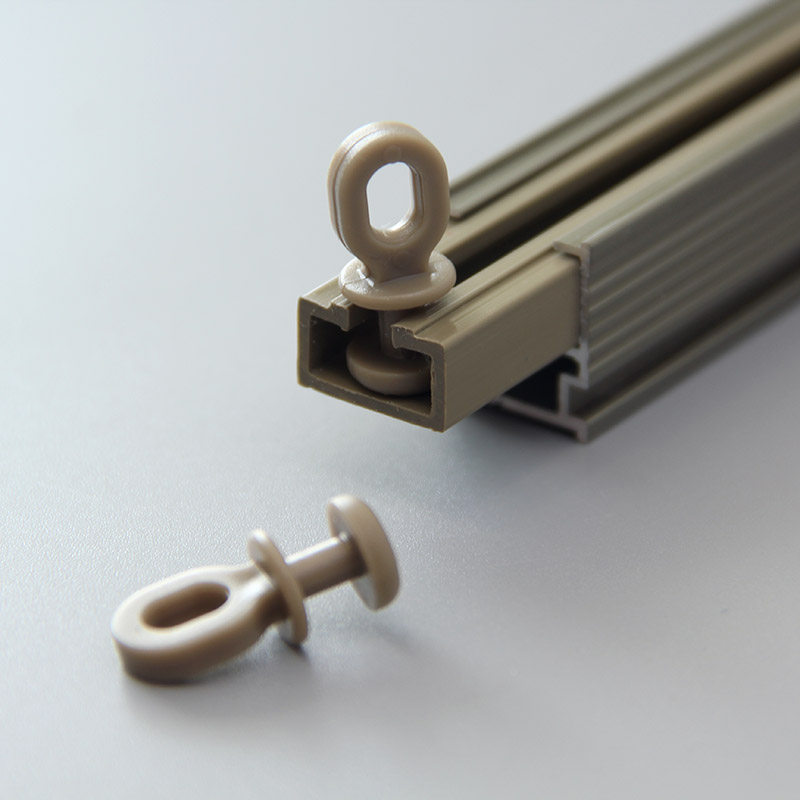 德裕铝合金窗帘轨道 r纳米静音 顶/侧装/单/双轨 精选配件