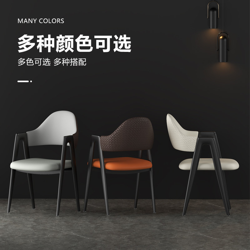 轻奢餐椅家用2025新款靠u背凳子时尚创意商用椅咖啡奶茶店休闲椅