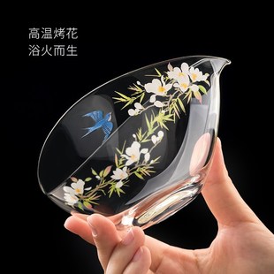 妙莲天香扁舟玻j璃公道杯加厚耐热家用分茶器茶海泡茶功夫茶具配