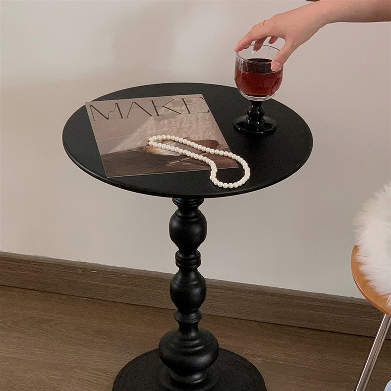 美式复古客厅边几铁艺简约沙发咖啡桌小圆桌阳Q台小茶几创意置物