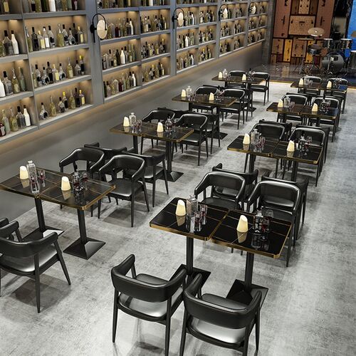 奶茶店沙发桌椅组合西餐厅咖x啡店甜品清酒吧烧烤火锅店皮沙发卡