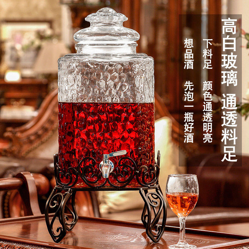 玻璃泡酒瓶带龙头k酿杨梅酒白酒密封水果酵素桶人参药酒坛子大号