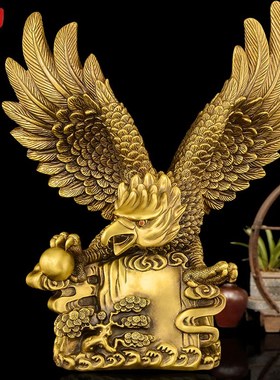 速发纯铜雄鹰摆件青云桌上大展宏图老鹰铜器家居办公公司直面摆设