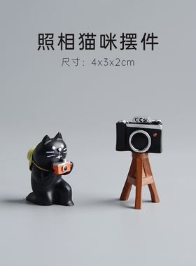 速发猫咪拍摄照相机摄影道式摆件日具可景微爱观场景搭配a耶诞节