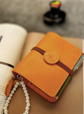 笔记本真皮礼物pueblo皮A7手账本记事本M5奇葩A6贯通位活页定制