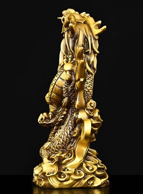 速发纯铜盘龙飞龙摆件金龙青龙办公室桌面家居工艺品装饰品礼品摆