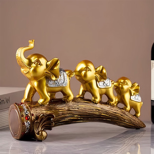 速发聚财象摆室招财创意客厅玄关电视柜件饰办公装 桌面工艺品轻奢