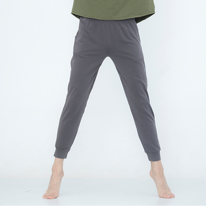 速发舞蹈萝卜裤男宽季成人黑色功舞夏松练跳九分收口束脚形体新款