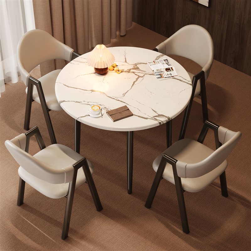 速发桌约小圆简洽谈桌椅家用户桌小餐型饭桌办公室咖啡奶茶店餐桌