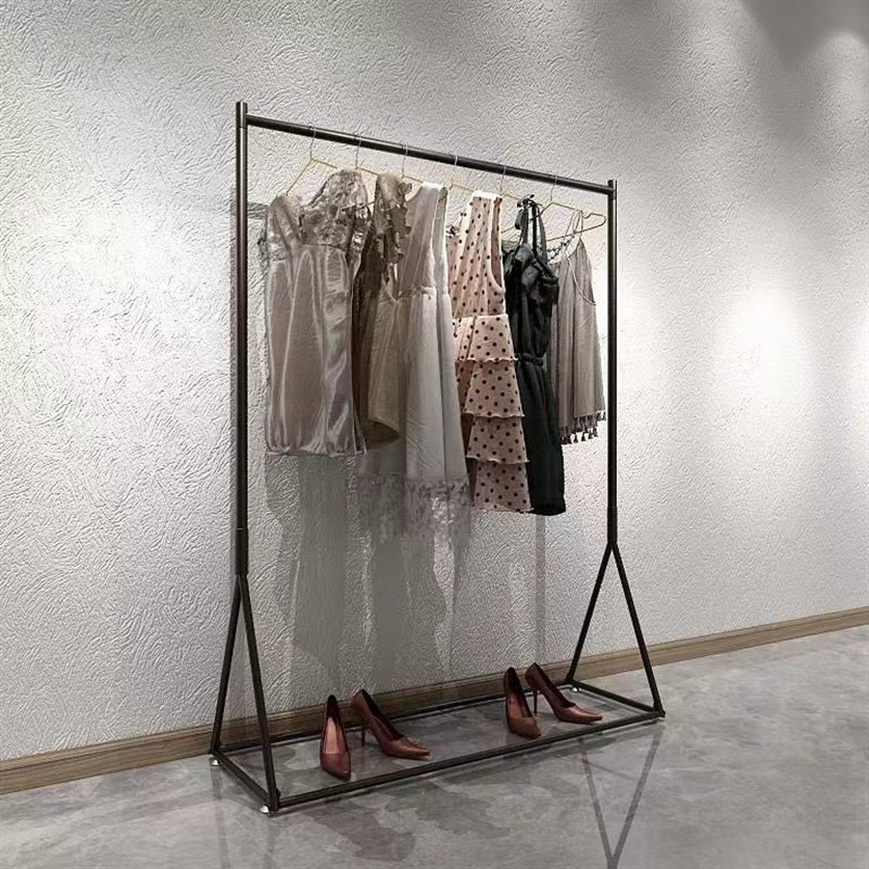 速发铁艺式架杆服装店展示架落地衣中岛侧挂架男货架不掉漆