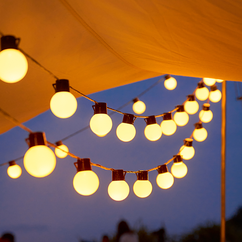速发灯串露营野营户外带栏天幕气氛灯围灯球太能防水布置灯饰串装