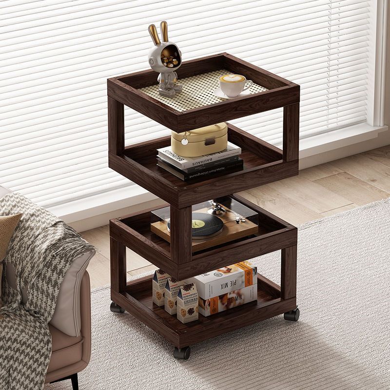 速发山7627人置藏】竹【下茶几茶台家用多层可移动简约床头柜收物