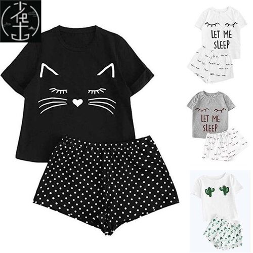 速发Wo Pas  Girls Shorts T-Shirteeepwr S t pyja