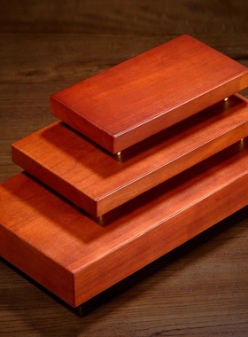 速发新中式胡桃木底座摆件家居档厅工艺品高客貔貅麒麟底座摆设装