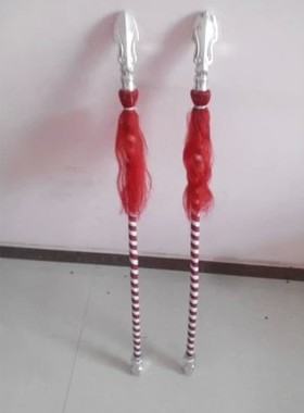 速发红缨枪道霸 戏剧具王枪 儿童红具 刀枪道缨 红缨枪武术枪