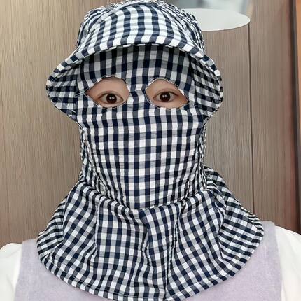 猫眼遮阳防晒帽女夏大帽檐采茶户外太阳帽子遮全脸护颈下地干活帽