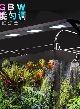 雨林灯全光谱鱼缸排灯原生溪流水草爆藻灯手机APP定时WRGB增艳灯