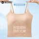 草本初色粉底液内衣女夏薄美背无痕隐形带胸垫吊带背心文胸防走光