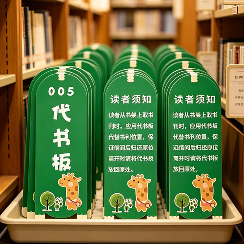 图书馆代书板定制亚克力卡通