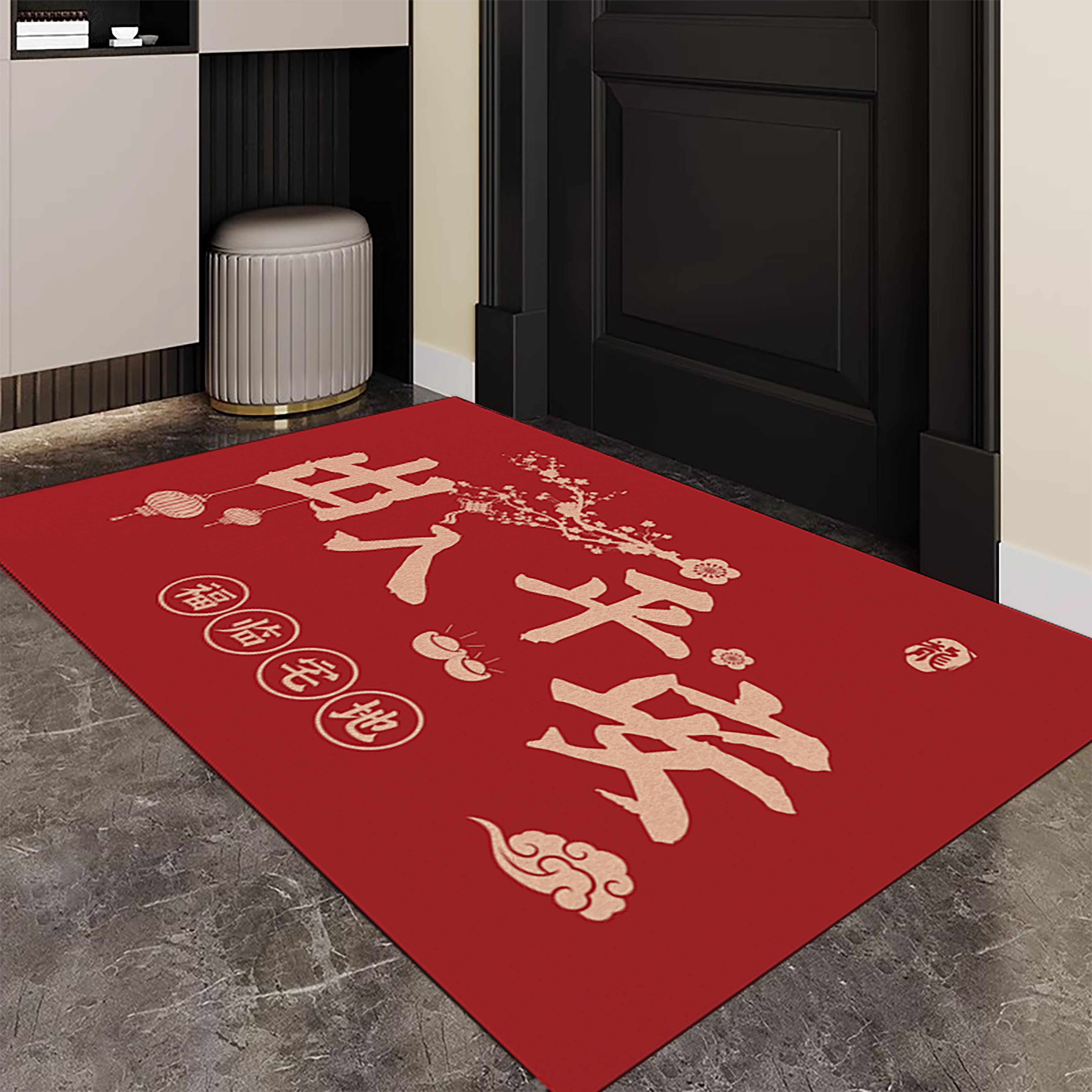 入户门地垫进门脚垫红色高端门垫耐脏防滑地毯精品新款防滑脚垫,居家布艺,入户地垫,淘宝优惠券,粉丝福利购,淘宝优惠卷