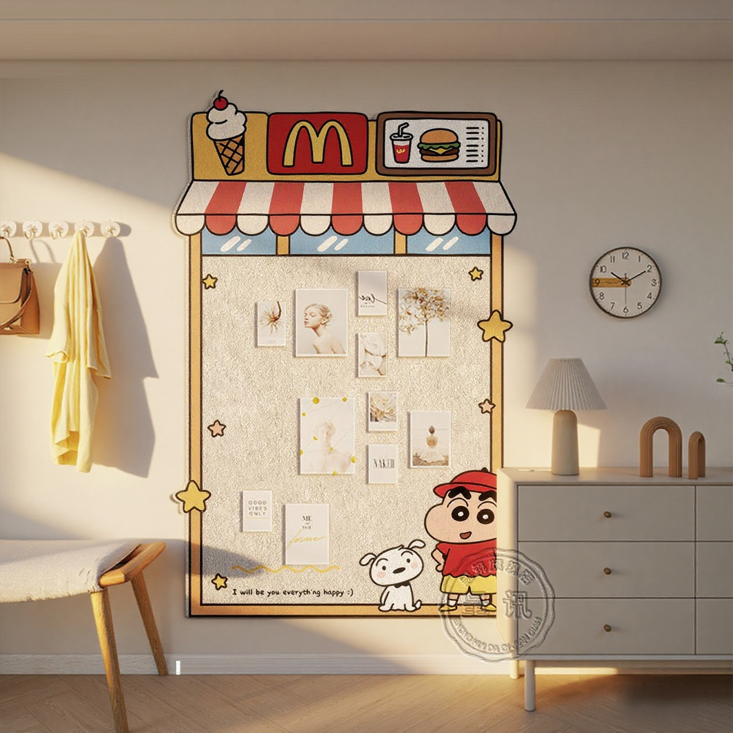 毛毡板墙贴照片墙展示墙背景板