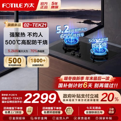 方太02-TEK21防干烧燃气灶