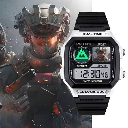 三角洲行动手表防水多功能小方块