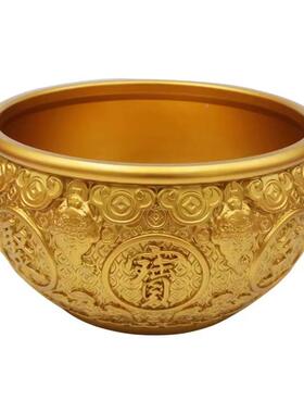 铜聚宝盆金蟾聚宝摆纯件招财聚财米缸钱神罐业新家居乔迁礼品客厅