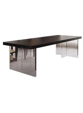 ZYH亚克力悬浮茶台厅桌组合家用客实木碳椅化茶接待大板茶桌