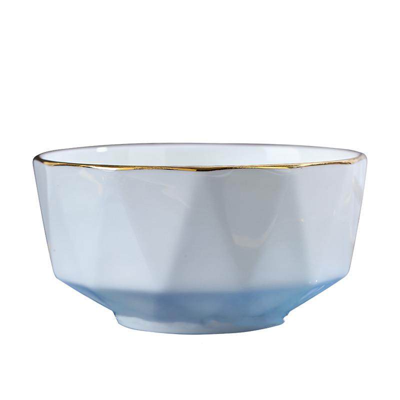 陶网红景德镇骨瓷碗钻石瓷饭简约北g欧餐具家用异型描金酒店八角,餐饮具,碗,淘宝优惠券,粉丝福利购,淘宝优惠卷