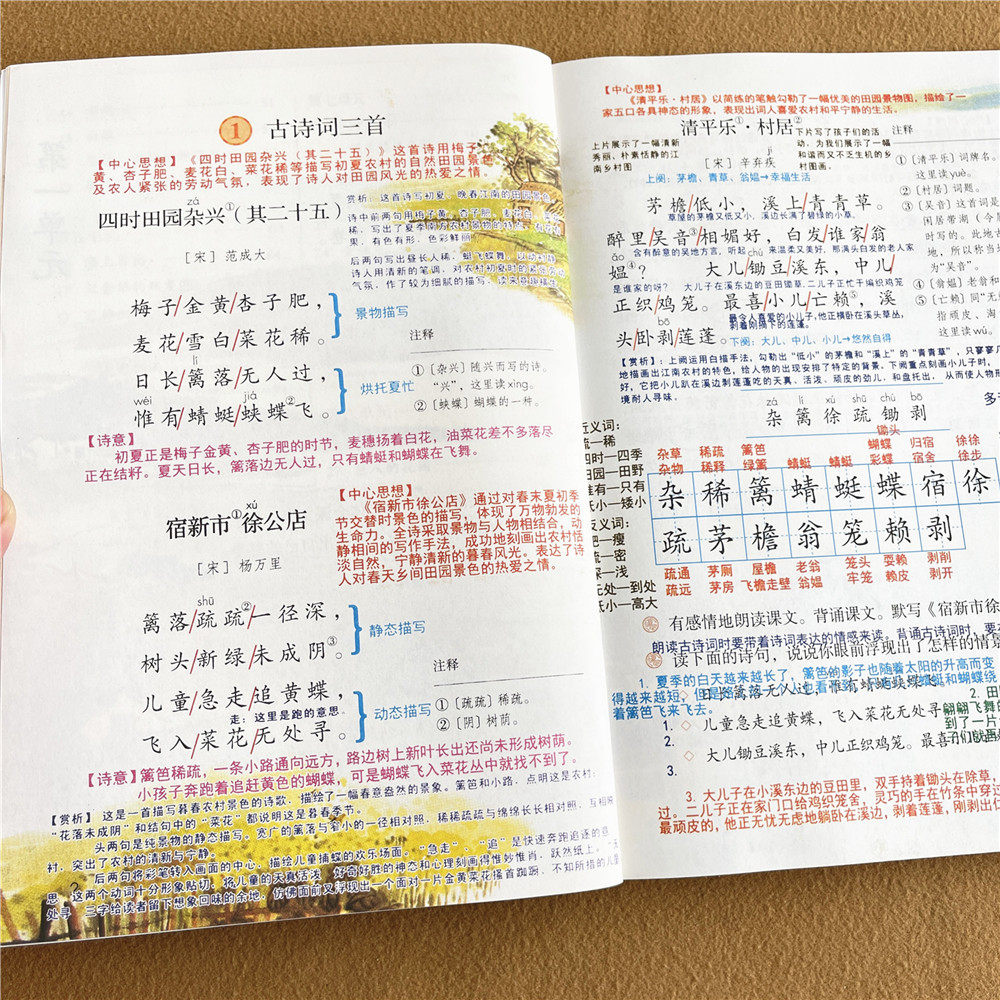 2026四年级下册语文课堂笔记人教版课本同步教材数学英语中文翻译重点解析原文讲解4年级下学期预习资料北师大版教材全解随堂笔记