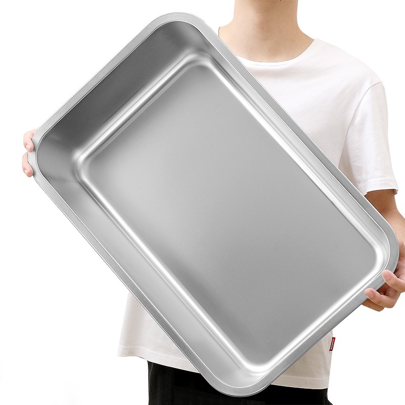 不锈钢加深方盆商用厨房长方形特C大号深盆加大洗菜盆大料盆大餐