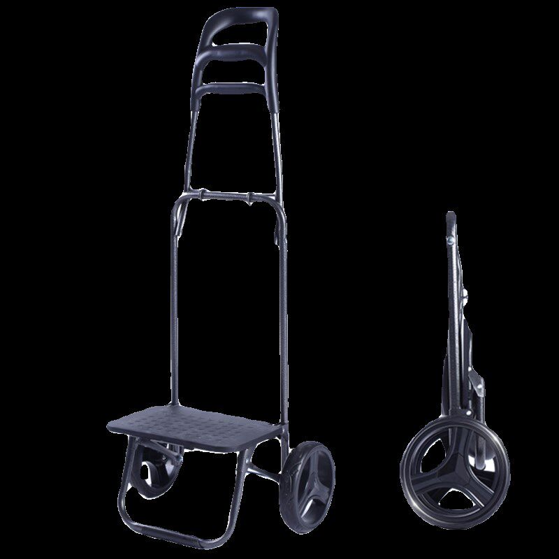 原装买菜小拉车车架碳素钢加厚加粗轻便折叠17厘米大轮款静音省力