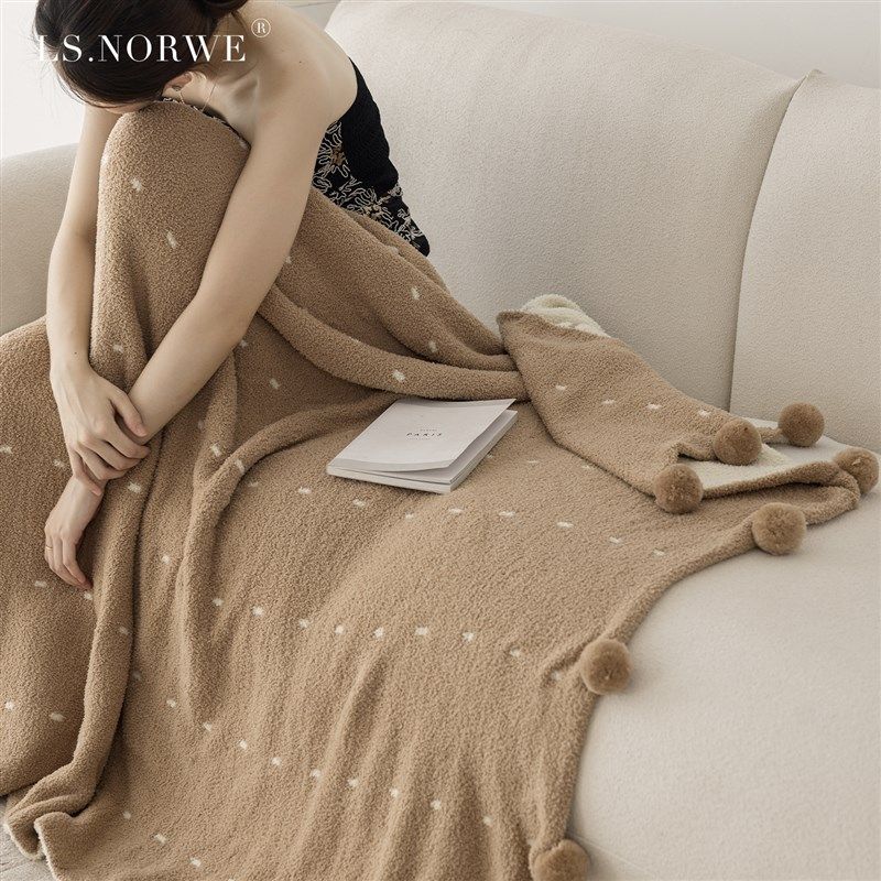 秋冬毛毯加厚盖毯法式奶油风半边绒保暖午睡披肩沙发毯盖腿小被子,床上用品,休闲毯/毛毯/绒毯,淘宝优惠券,粉丝福利购,淘宝优惠卷